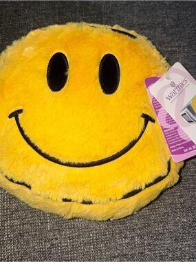Warmies Yellow Smiley Face Plush Cushion